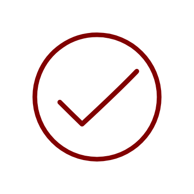 Icon eines roten Hekens.